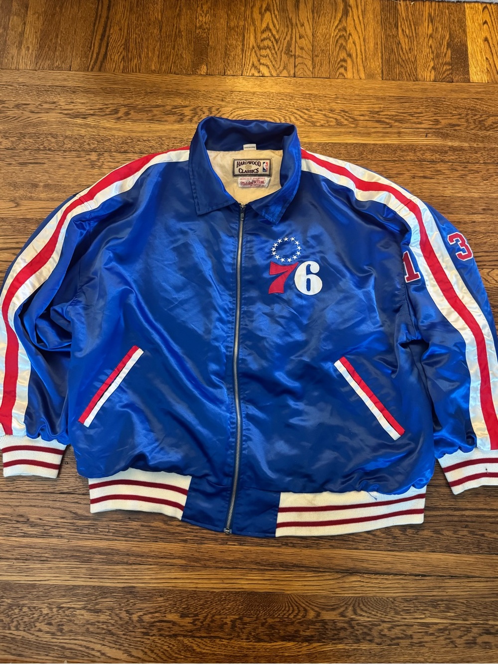 Wilt Chamberlain SIXERS NEW MITCHELL & NESS 1965-66 AUTHENTIC THROWBACK Jacket
